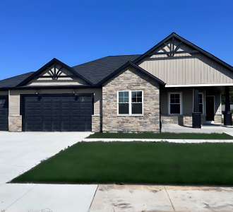 Tan Ranch Home - 1