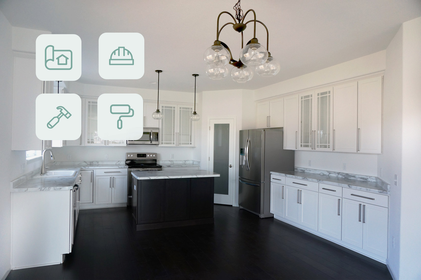 Kitchen in Loos Custom Home